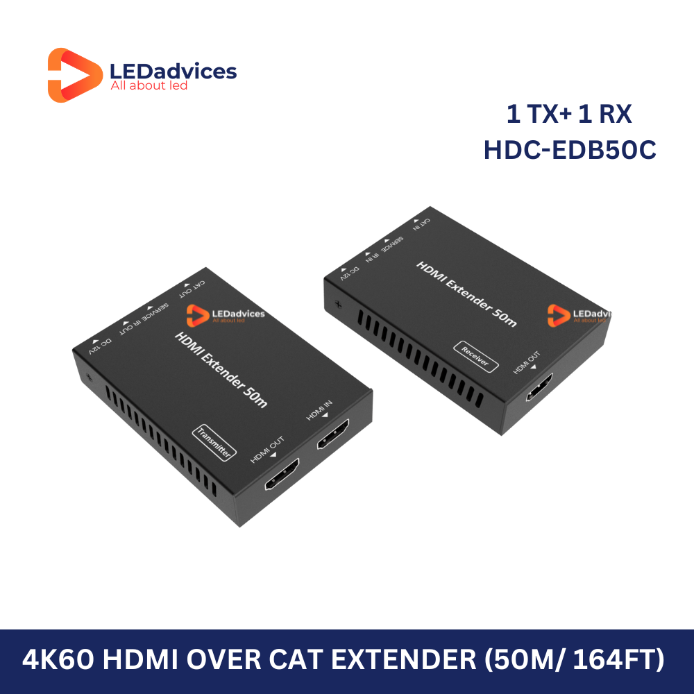 HDMI 18Gbps Over CAT Extender with one-way IR (50M) HDC-EDB50C
