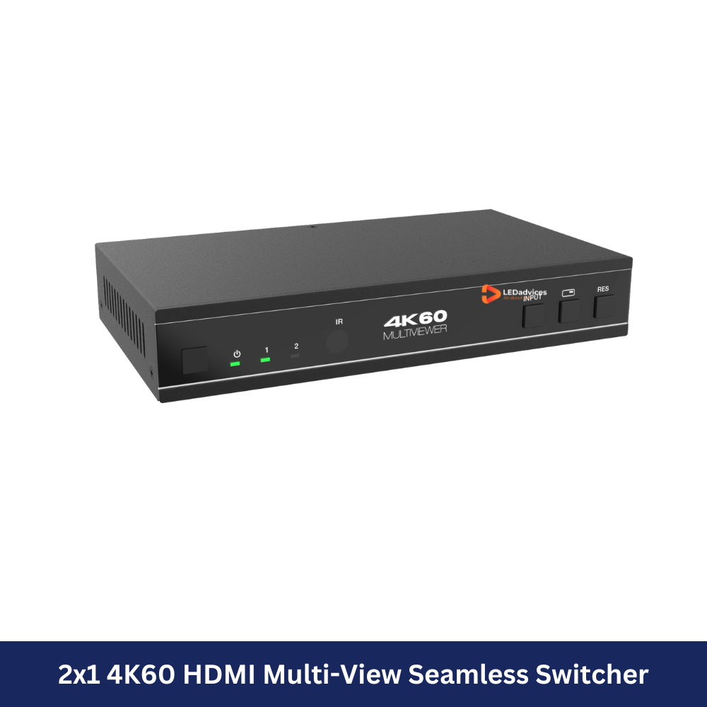 2x1 4K60 HDMI Multi-View Seamless Switcher Model: HDC-SWB21MV