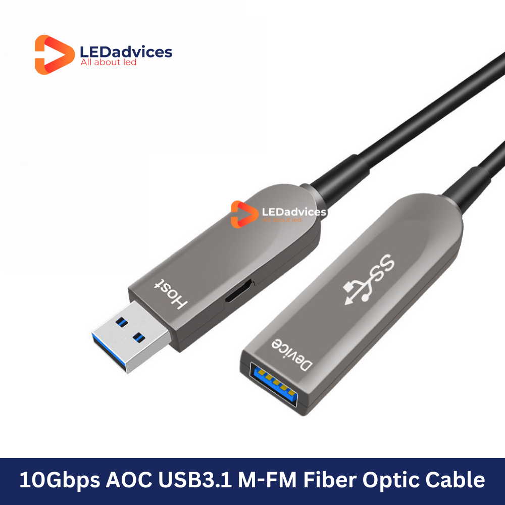 50m USB 3.1 3.0 2.0 1.1 Fiber Optic Data Extension Cable, Male to Female, Kinect V2 DK, Body Sensing Surveillance Cameras Mouse