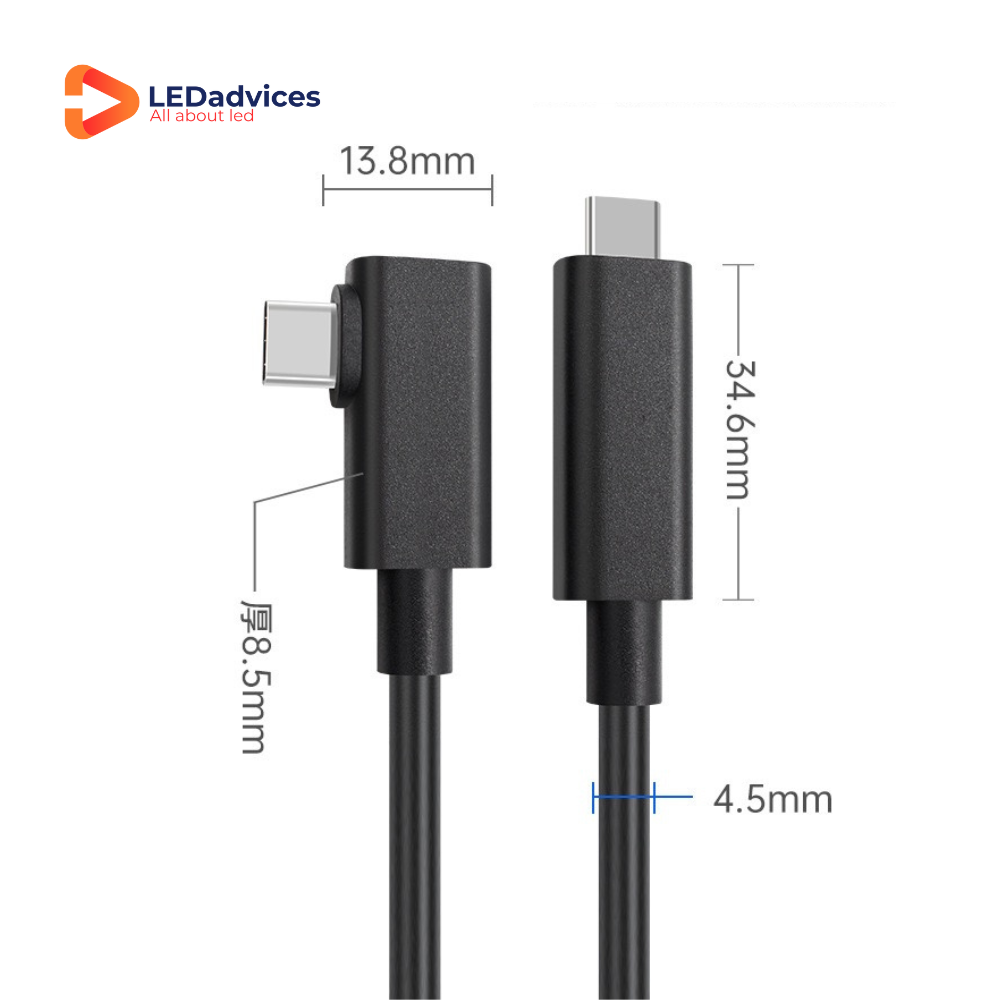 5m VR Fiber Optic Streaming Cable Type-C, USB 3.2 Gen 2 Data Extension Cable, 10Gbps High-Speed 3A Oculus Quest 2 USB-C Devices