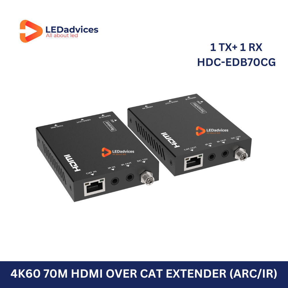 18Gbps HDMI over CAT Extender (70m) with POC