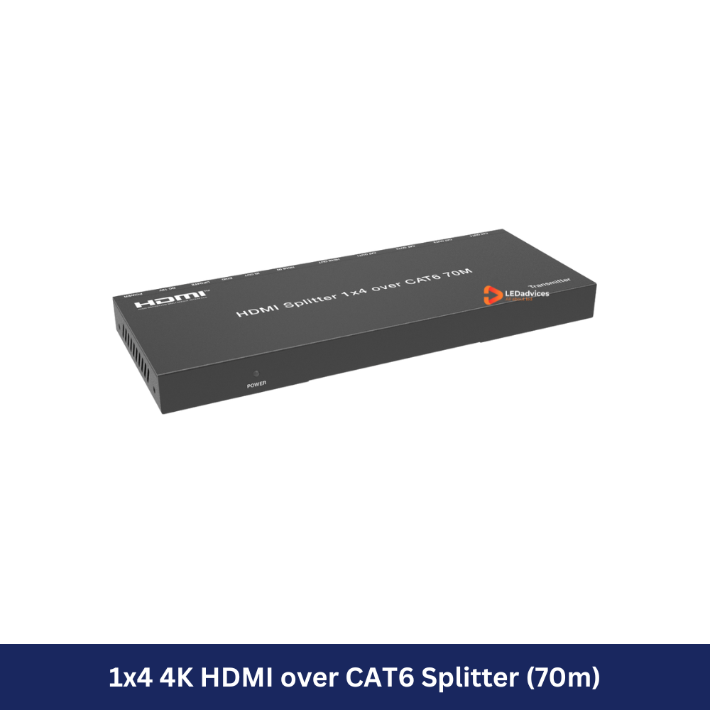 1x4 4K HDMI over CAT6 Splitter (70m) Model: HDC-SP914C70