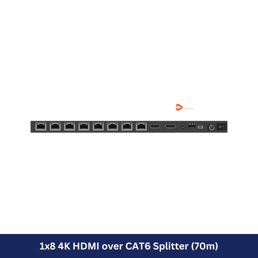 1x8 4K HDMI over CAT6 Splitter (Up to 70m) Model: HDC-SP918C70