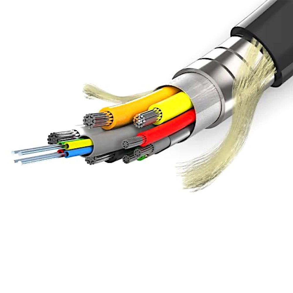 K-LOCK 8K HDMI 2.1 Active Optical Cable – Armored, 48Gbps, 150m Long, HDR10, HDCP2.3 Supported