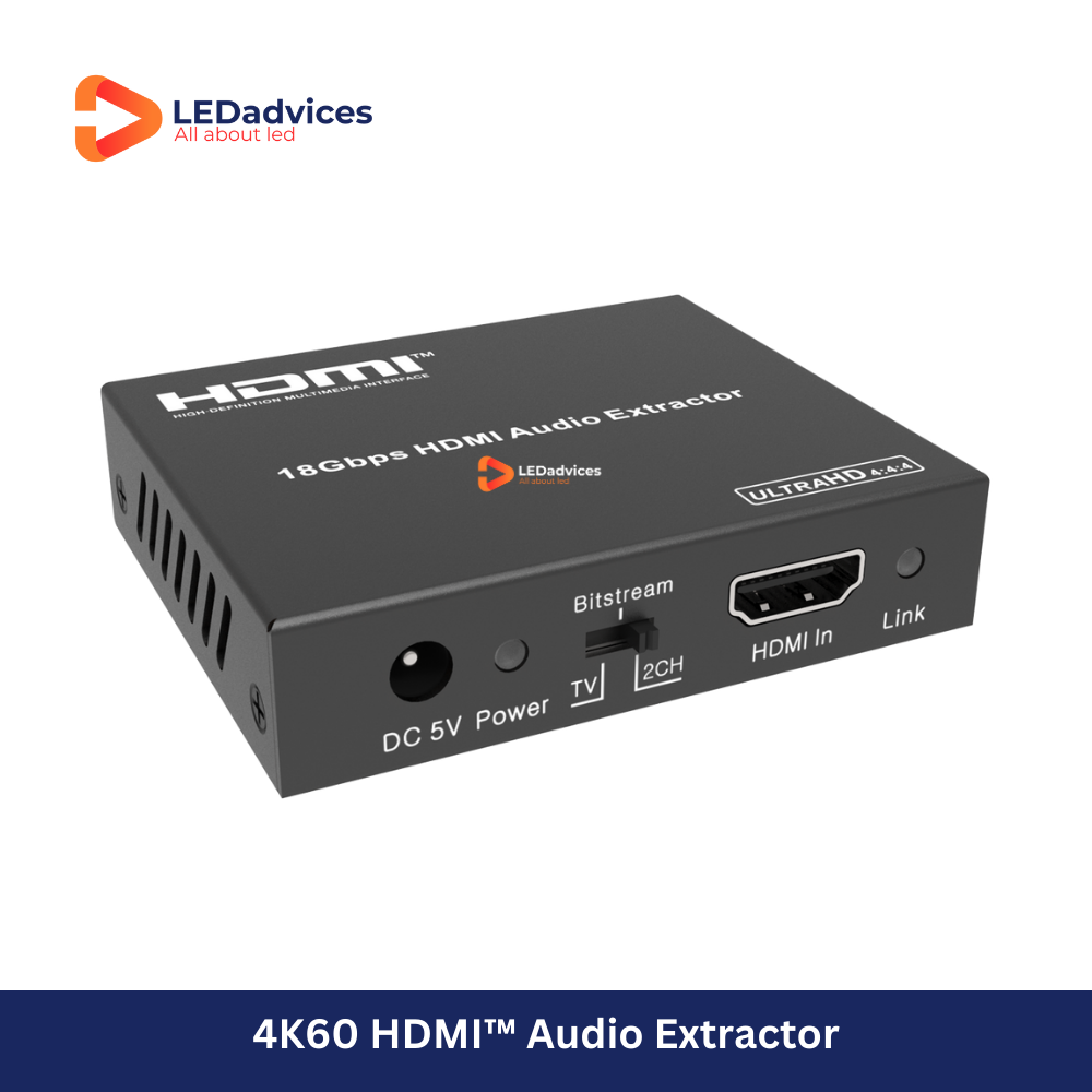 4K60 HDMI Audio Extractor | Optical & Analog Output | Model: HDV-MB01