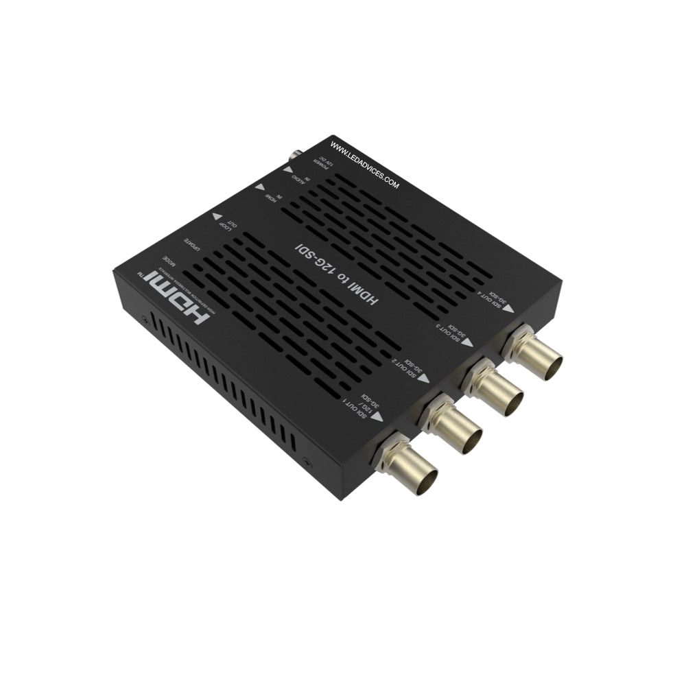 HDMI to 12G-SDI Converter with Audio Input & Loop Out Model: HDC-VCBS201C
