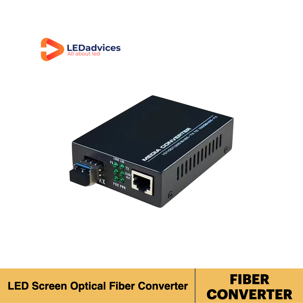 LED Screen Optical Fiber Converter Rack RJ45 to Fiber SFP Module LC-LC Multi-mode Single-mode support Novastar Colorlight Linsn