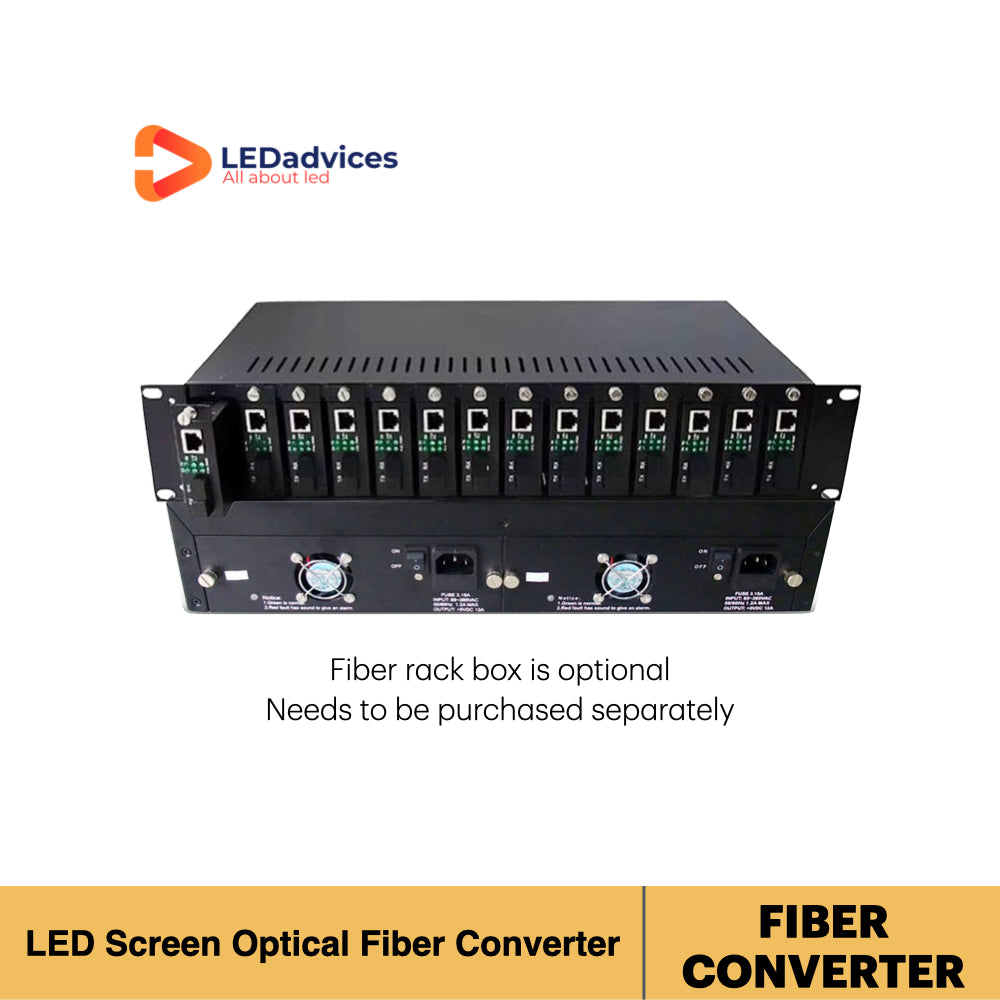 LED Screen Optical Fiber Converter Rack RJ45 to Fiber SFP Module LC-LC Multi-mode Single-mode support Novastar Colorlight Linsn