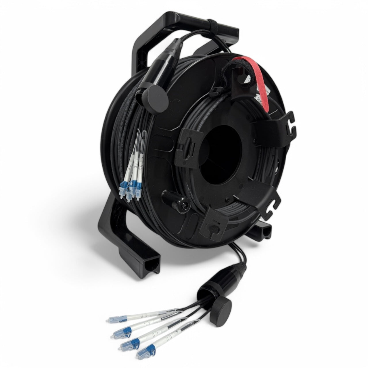 4-Core Single Mode SM Matt Frosted TPU Armored Tactical Fiber Optic Cable LC-LC