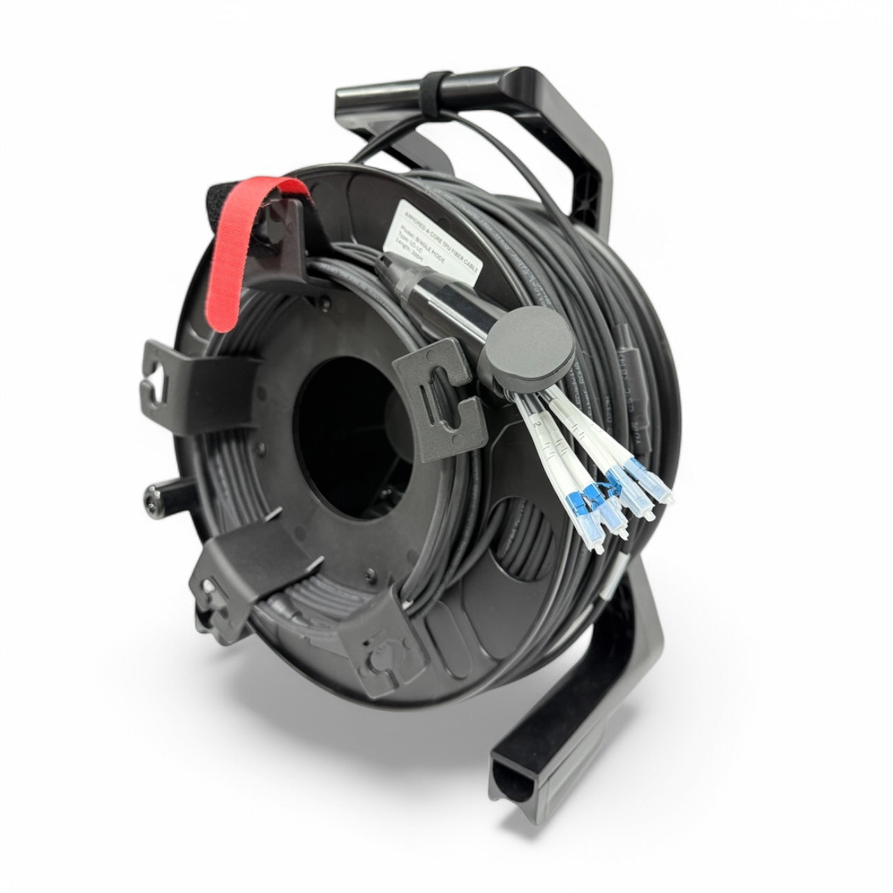 4-Core Single Mode SM Matt Frosted TPU Armored Tactical Fiber Optic Cable LC-LC