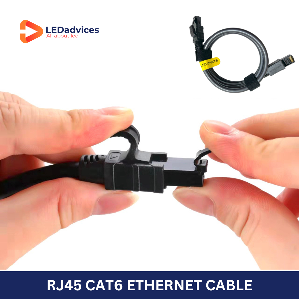 1m/3.28ft 10pcs 24AWG CAT6 UTP Cable For 500*500mm, 500*1000mm LED Display