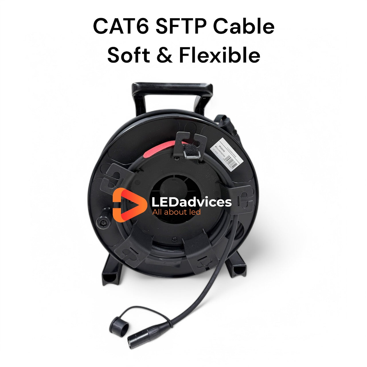 70m 100m CAT6 SFTP 23AWG Super Soft Flexible Double-Shielded Cable Professional-Grade for LED Screens, Stage Lighting, Audio & DMX