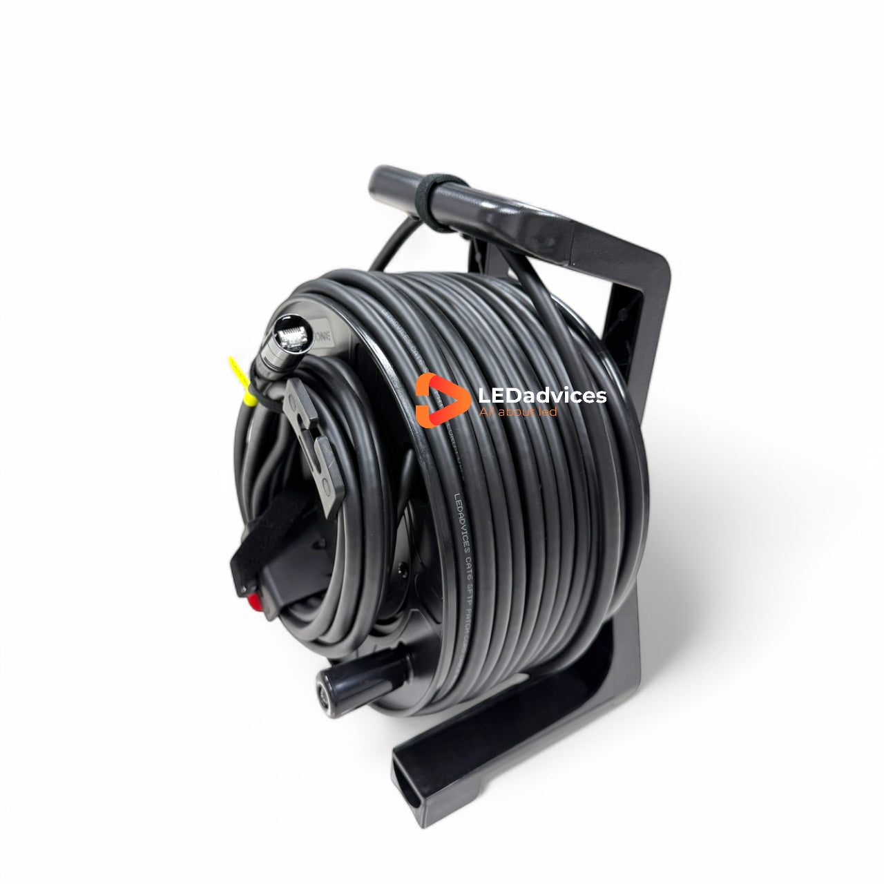 50m CAT6 SFTP Double-Shielded Flexible Cable with PCD235 Reel | Professional-Grade for LED Screens, Stage Lighting, Audio & DMX