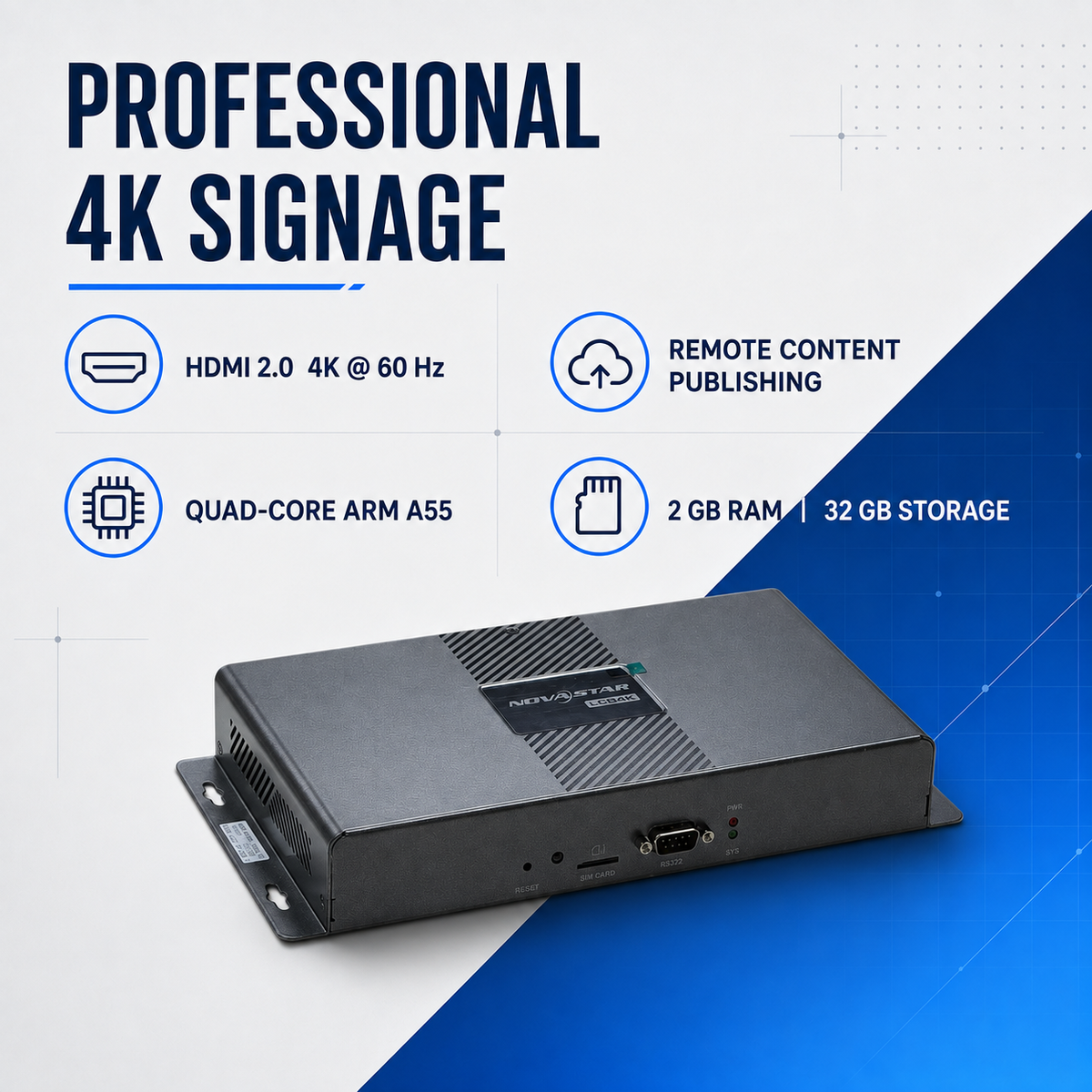 NovaStar LCB4K 4K60 Digital Signage Media Player
