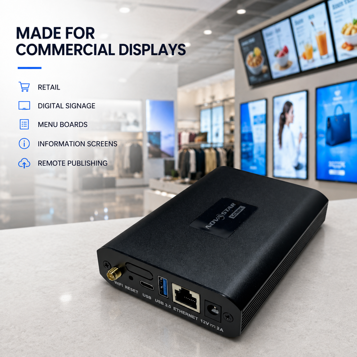 NovaStar LCB2K Compact LCD Digital Signage Player