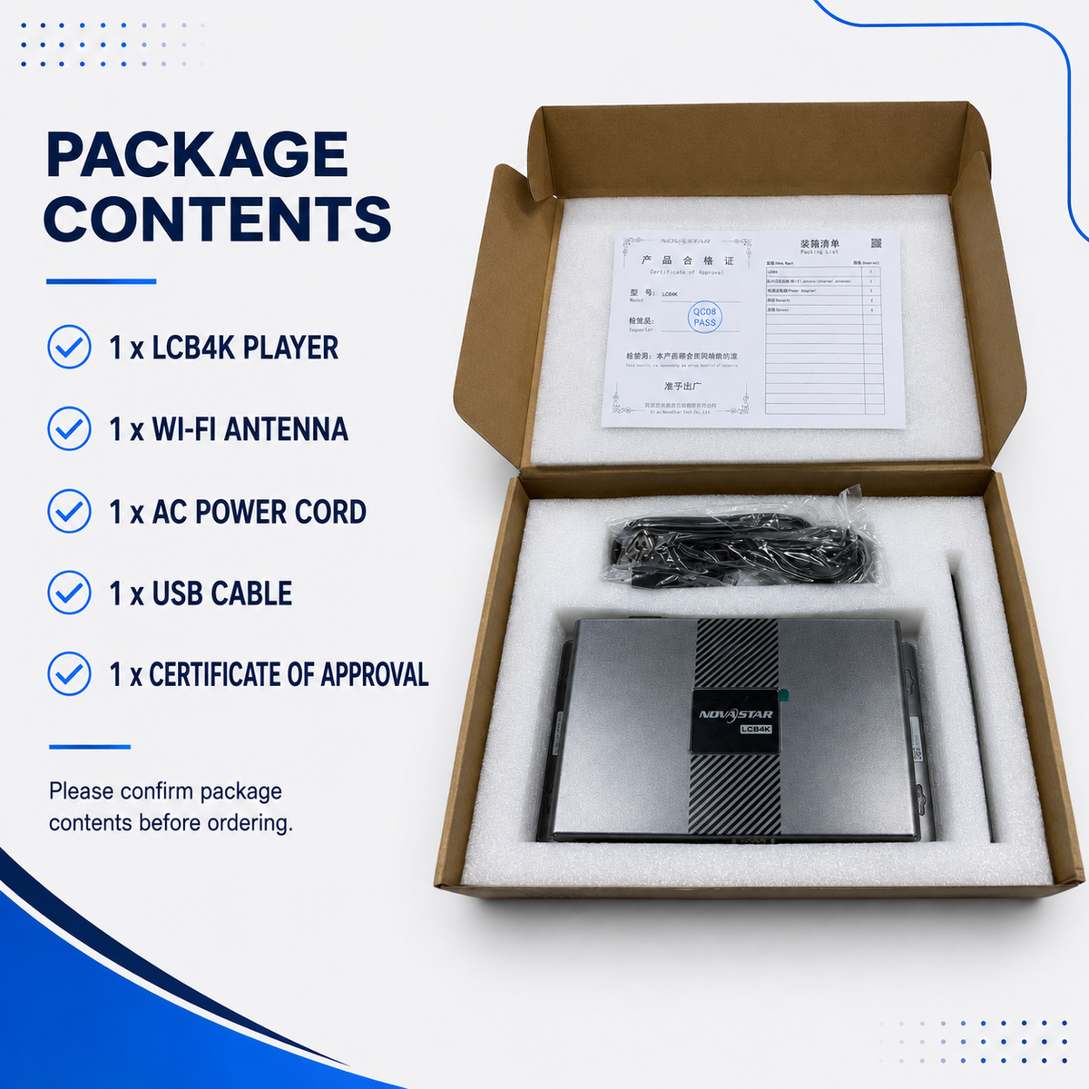 NovaStar LCB4K 4K60 Digital Signage Media Player