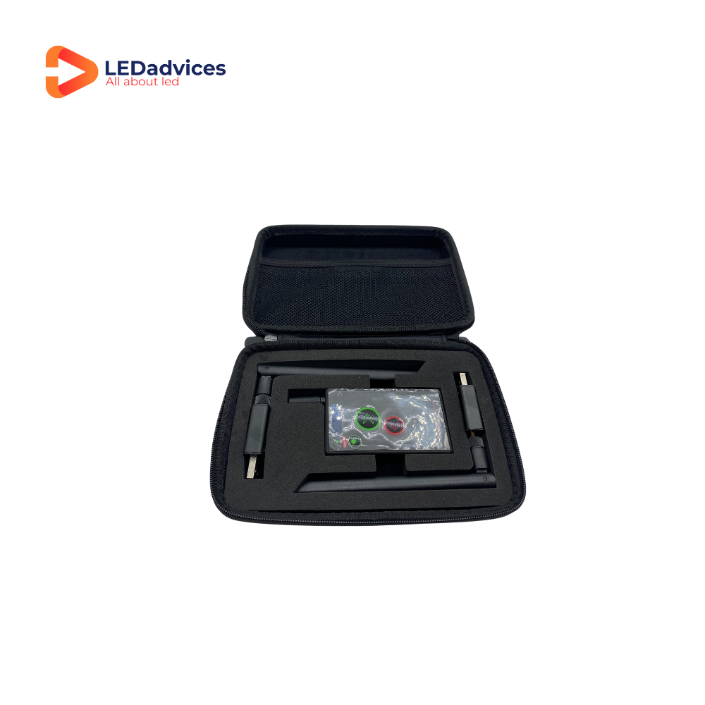 Super Cue Dual for 2 Laptops Intelligent PPT Clicker Smart Powerpoint Slide Changer Perfect Cue USB 100m Long Distance