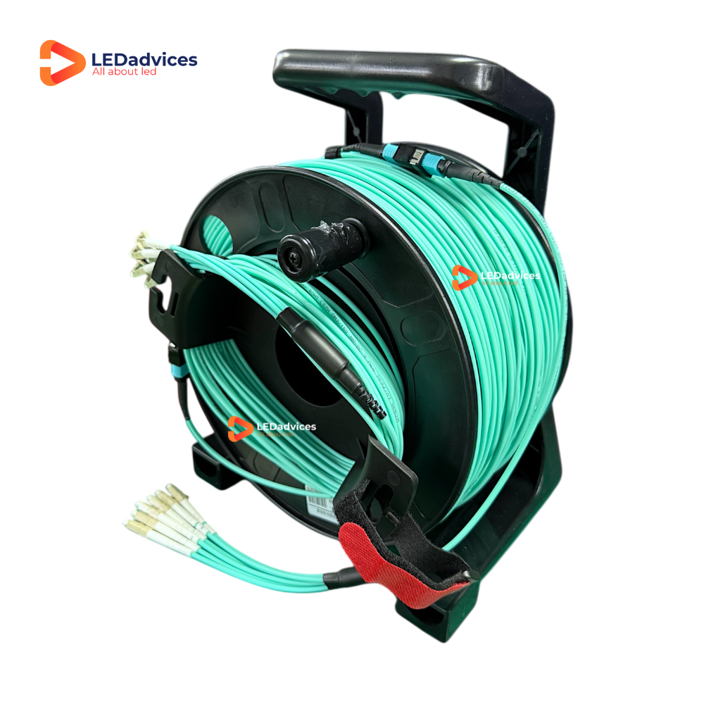 8K Armored AOC HDMI2.1 LC-LC Multi Mode Fiber Cable, MPO Detachable, 48Gbps, 8K/60Hz 4K/120Hz HDR 3D LED Wall