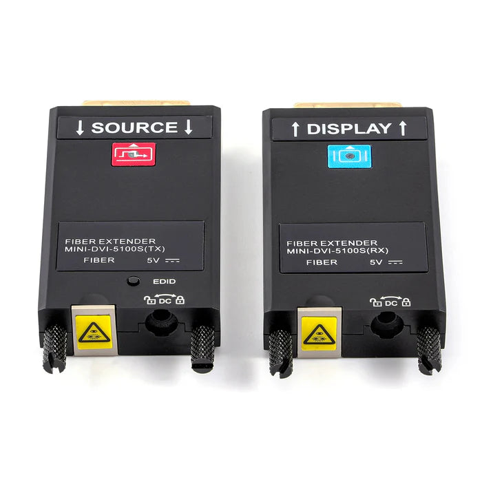 Mini DVI to Fiber Optic Extender DVI-LC 4K@60Hz Single Mode 10km Multimode 300m 10Gbps EDID LED Display Stage Rental Live TV