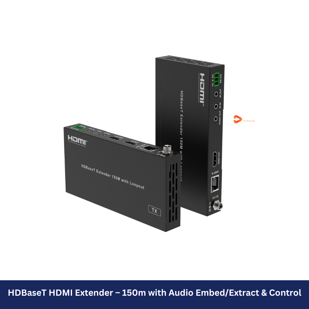 HDBaseT HDMI Extender – 150m with Audio Embed/Extract & Control Model: HBT-E150CLA