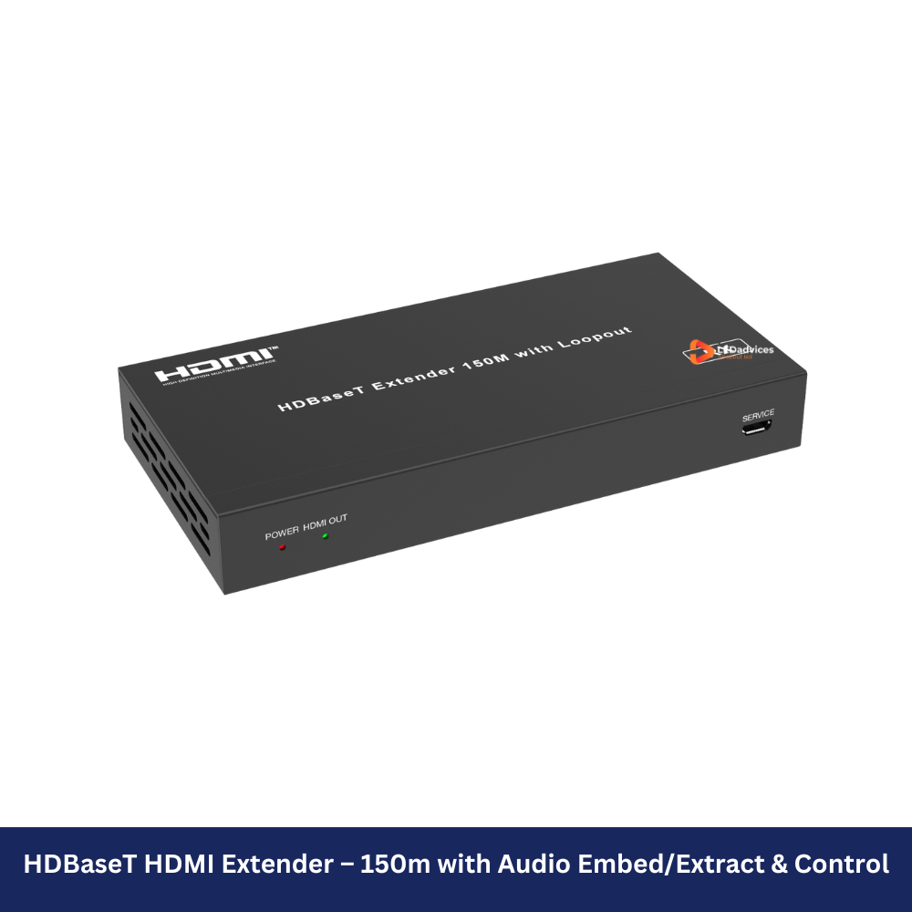 HDBaseT HDMI Extender – 150m with Audio Embed/Extract & Control Model: HBT-E150CLA