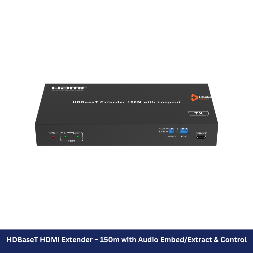 HDBaseT HDMI Extender – 150m with Audio Embed/Extract & Control Model: HBT-E150CLA