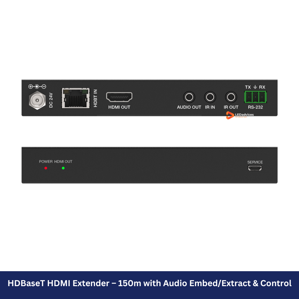 HDBaseT HDMI Extender – 150m with Audio Embed/Extract & Control Model: HBT-E150CLA
