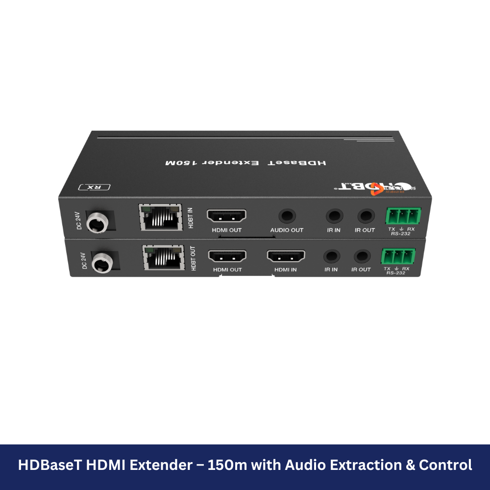 HDBaseT HDMI Extender – 150m with Audio Extraction & Control Model: HDC-EHB150CG