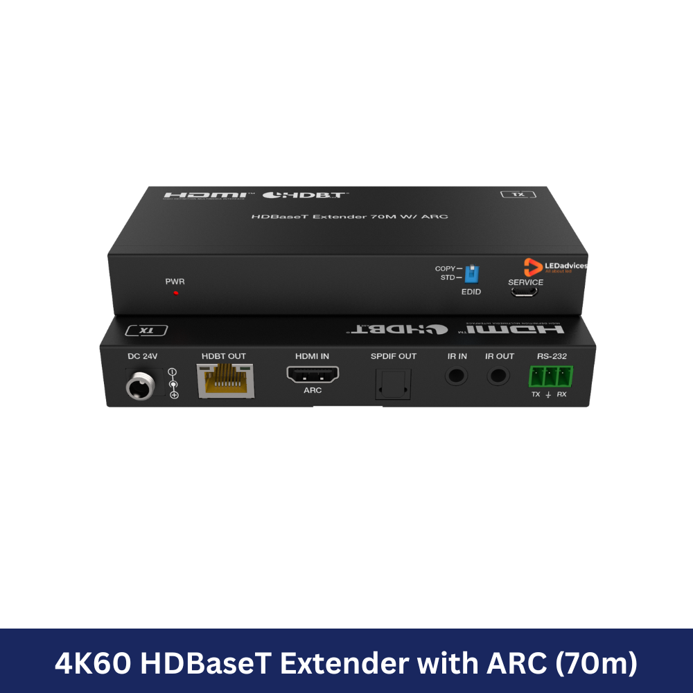 4K60 HDBaseT Extender with ARC (70m) Model: HDC-EHB70ARC