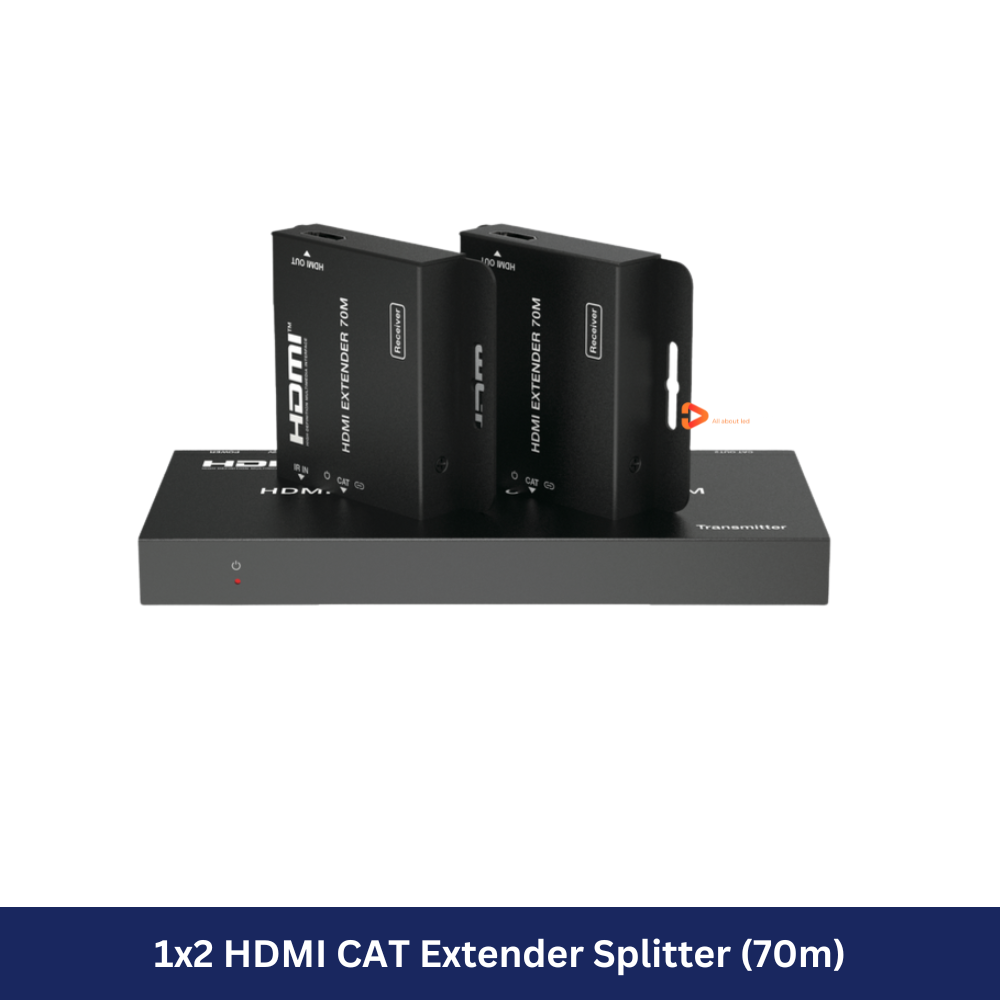 1x2 HDMI CAT Extender Splitter (Up to 70m)  Model: HDC-SP912C70
