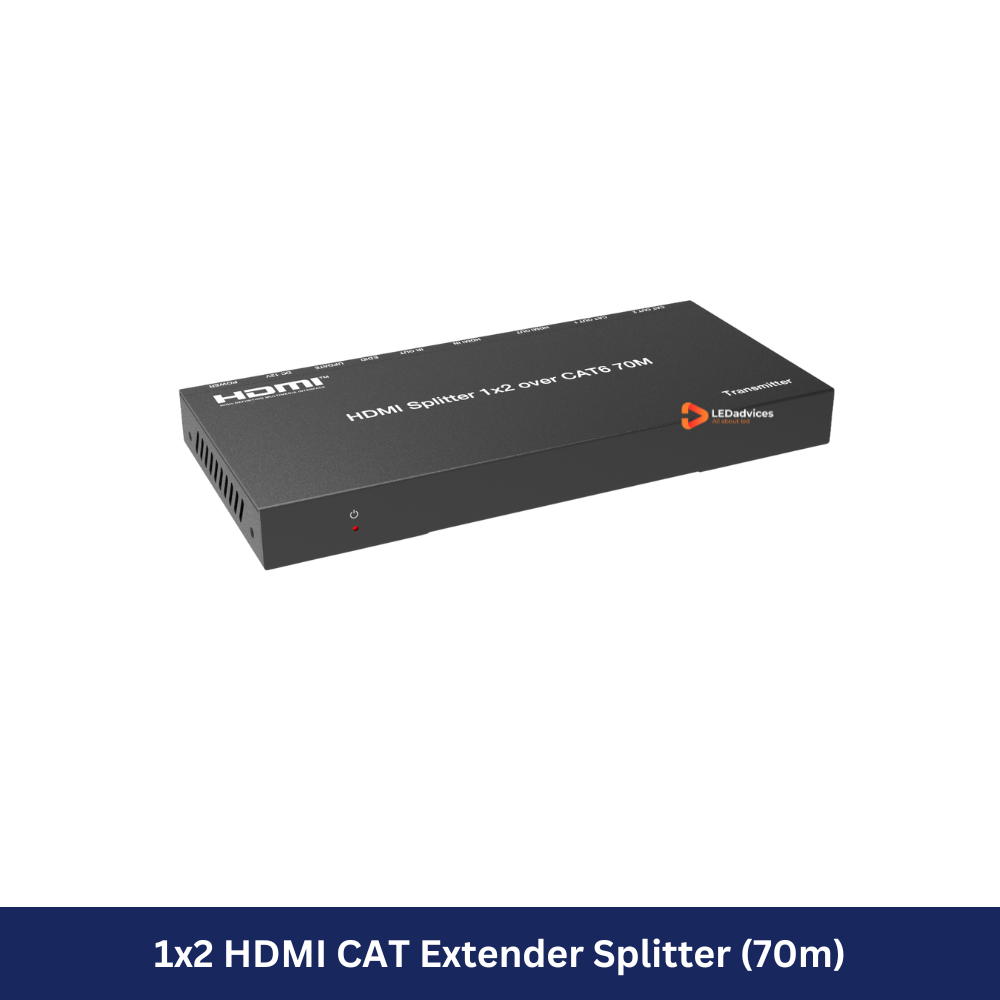 1x2 HDMI CAT Extender Splitter (Up to 70m)  Model: HDC-SP912C70