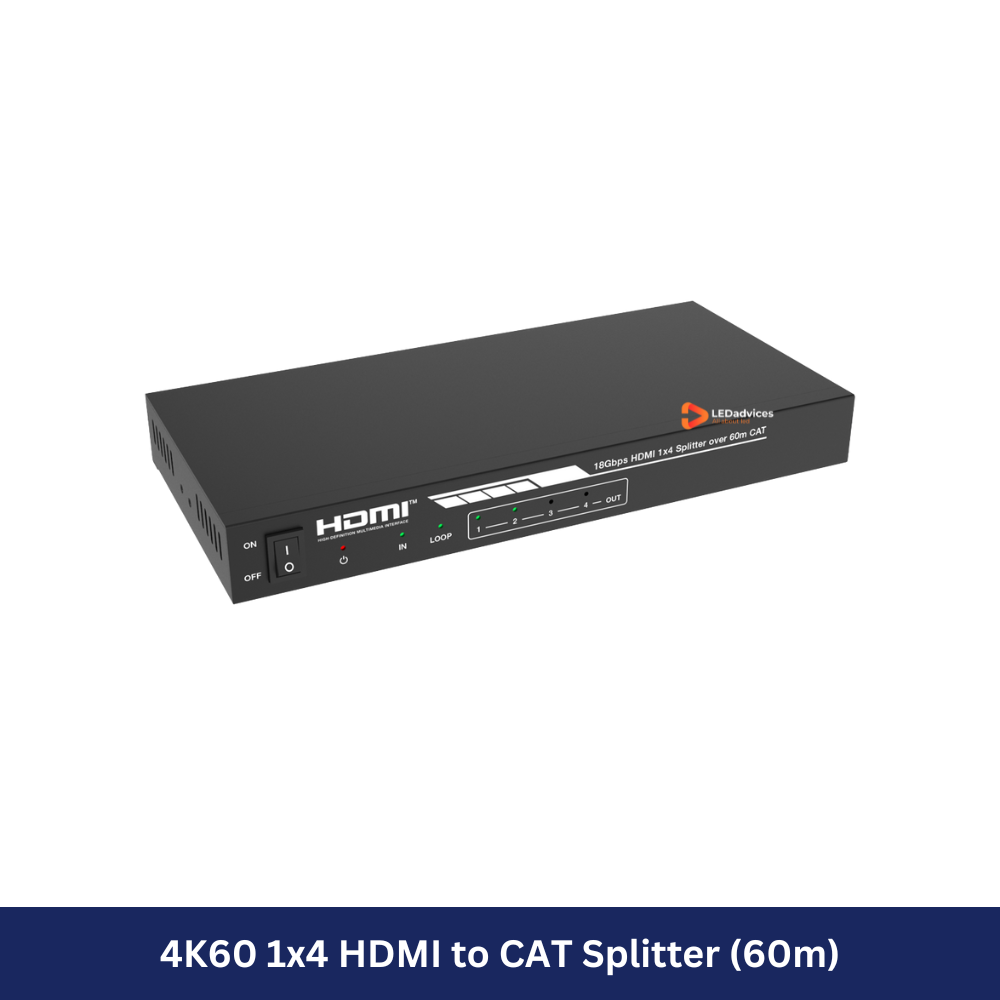 4K60 1x4 HDMI to CAT Splitter (60m)  Model: HDC-SPB14D60