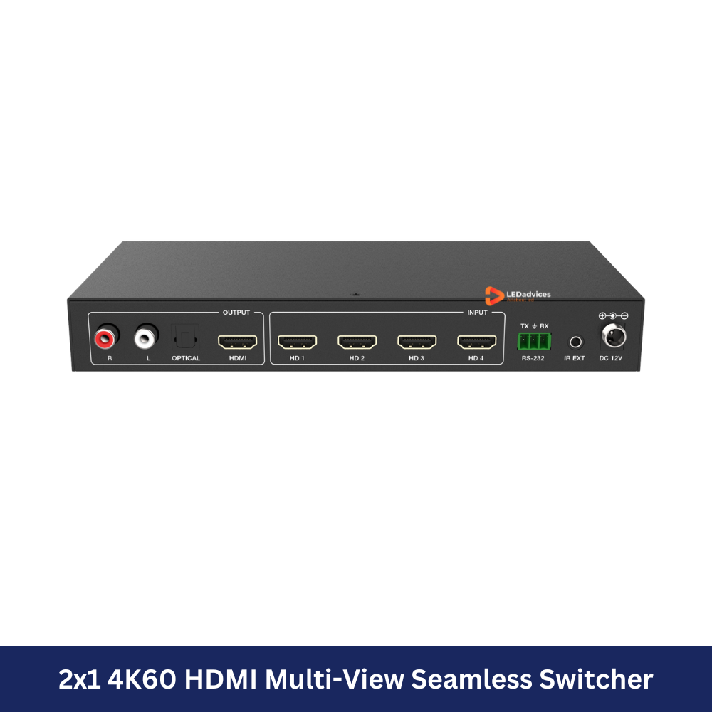 4x1 4K60 HDMI Multi-Viewer Seamless Switcher  Model: HDC-SWB41MV