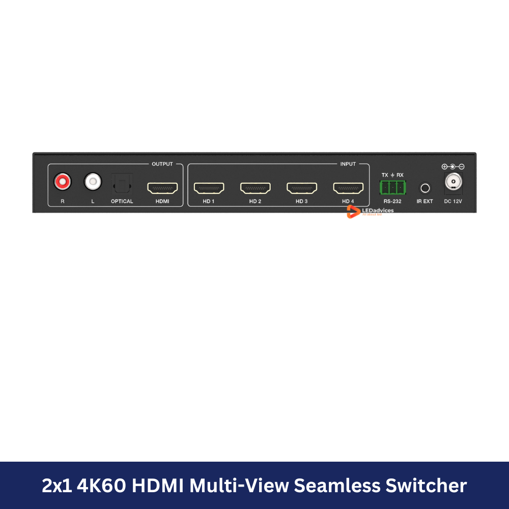 4x1 4K60 HDMI Multi-Viewer Seamless Switcher  Model: HDC-SWB41MV
