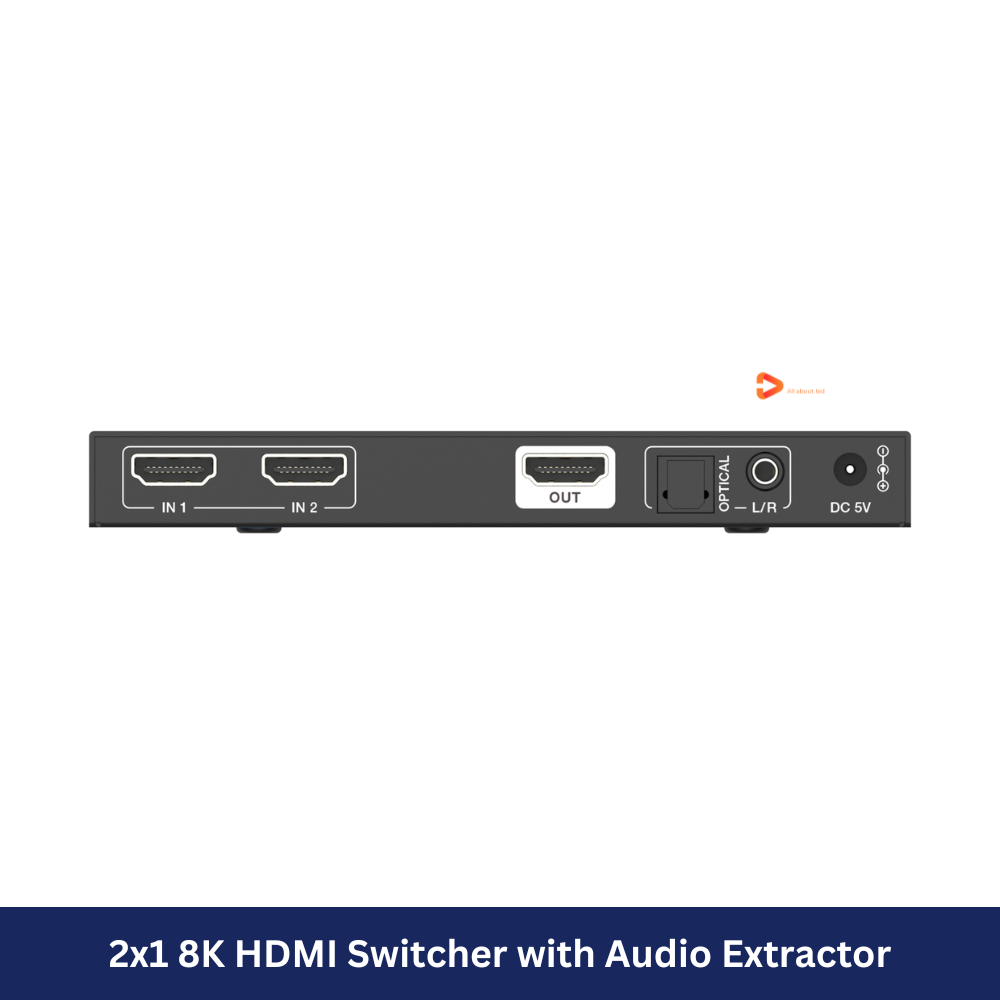 2x1 8K HDMI Switcher with Audio Extractor Model: HDC-SWC21A