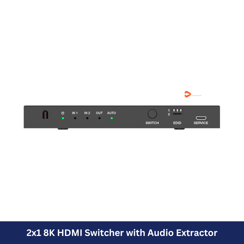 2x1 8K HDMI Switcher with Audio Extractor Model: HDC-SWC21A