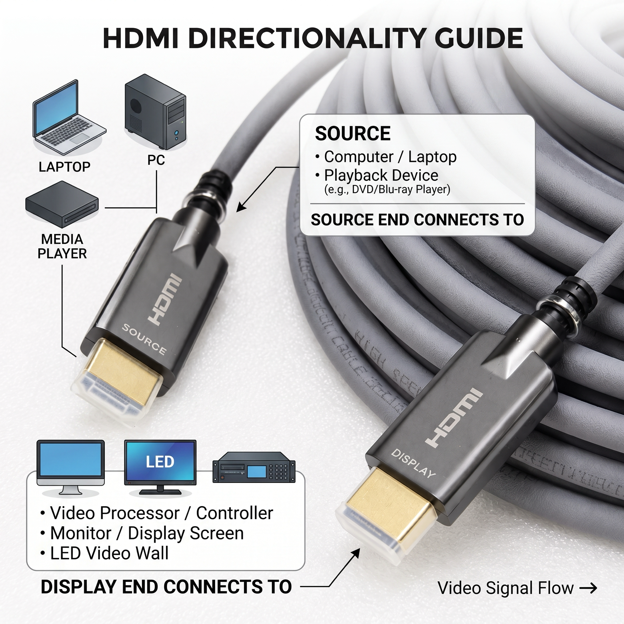 8K HDMI 2.1 Armored Active Optical Cable with Protective Carrying Case – 30m / 99ft, 48Gbps, 8K@60Hz, 4K@144Hz