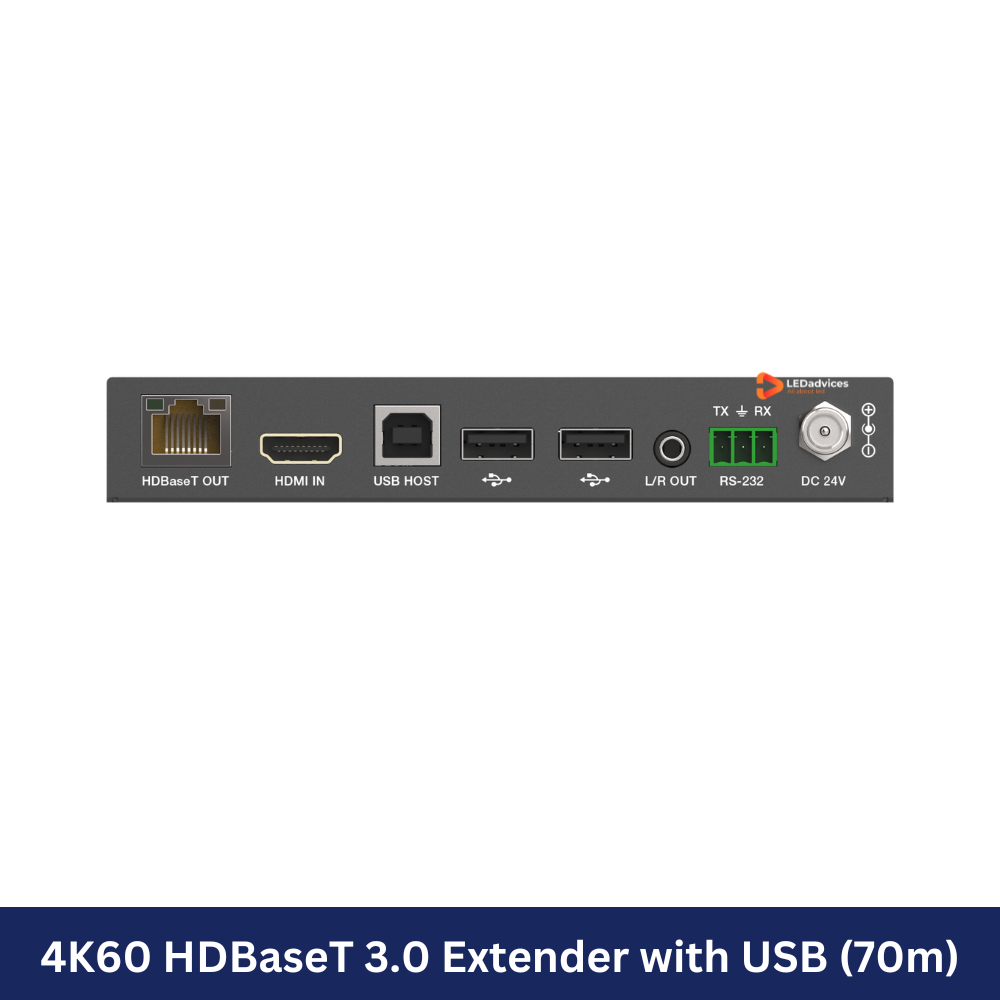 4K60 HDBaseT 3.0 Extender with USB (70m) Model: HDP-EHB70U3K