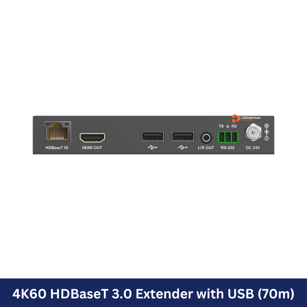 4K60 HDBaseT 3.0 Extender with USB (70m) Model: HDP-EHB70U3K