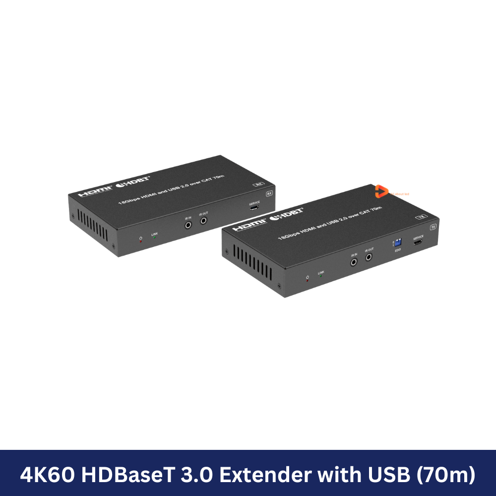 4K60 HDBaseT 3.0 Extender with USB (70m) Model: HDP-EHB70U3K