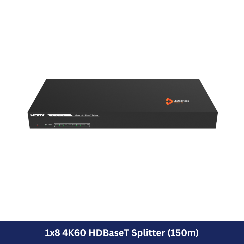 1x8 4K60 HDBaseT Splitter (150m)  Model: HDP-SPB18H150