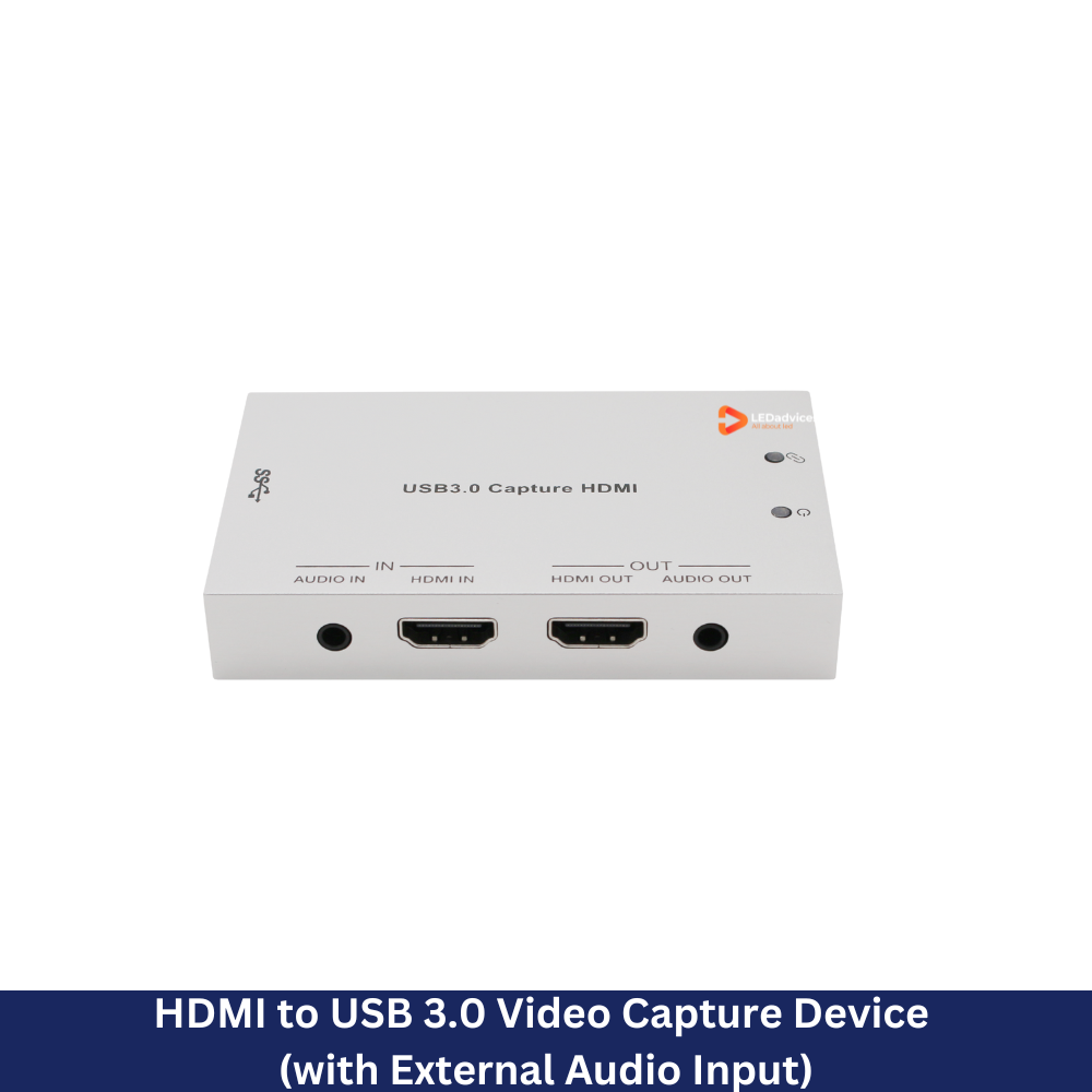 HDMI to USB 3.0 Video Capture Device (with External Audio Input)  Model: HDV-UH60P