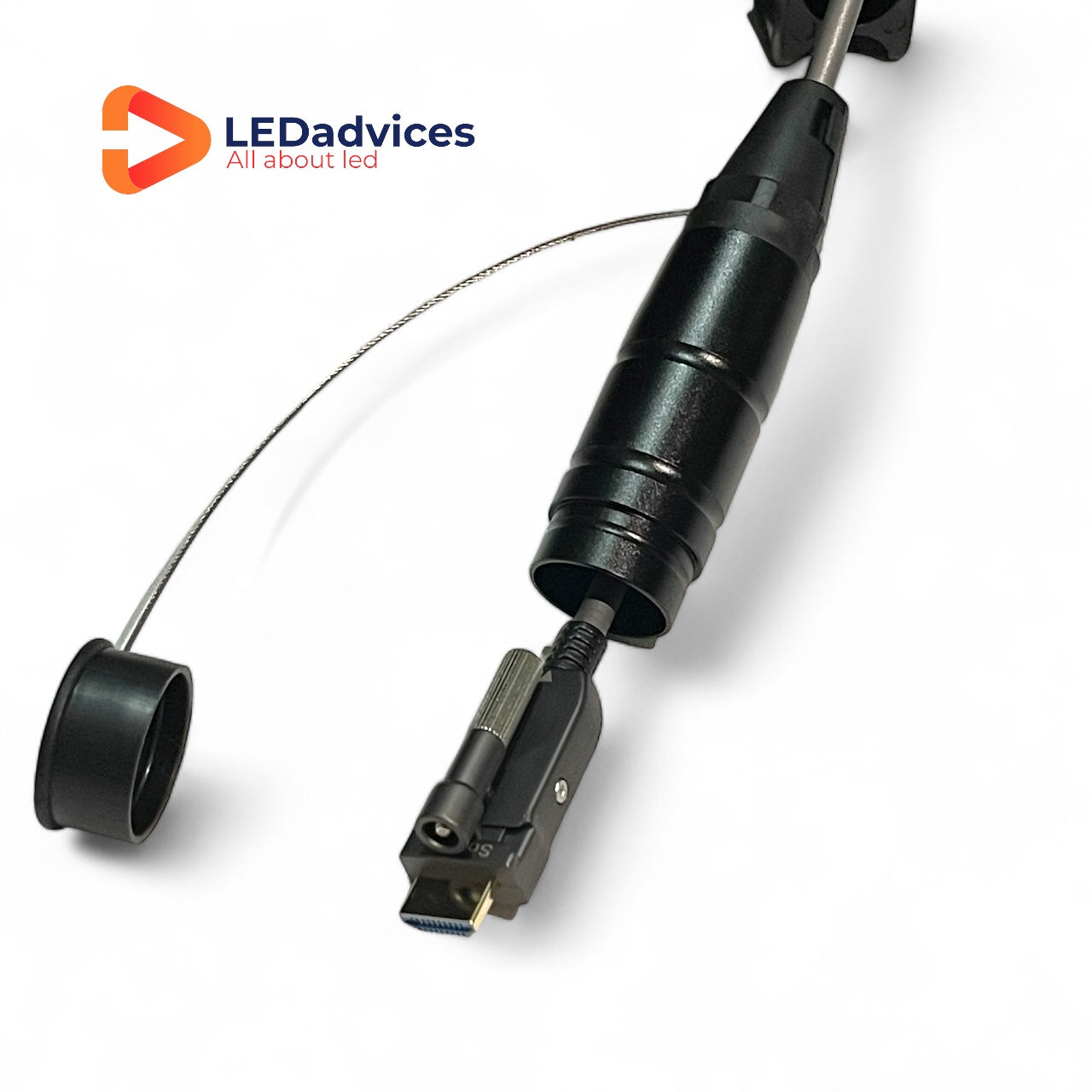 8K HDMI 2.1 Active Optical Cable – Locking Screw Connector, 48Gbps, 150m, Armored Fiber, HDR10, HDCP2.3