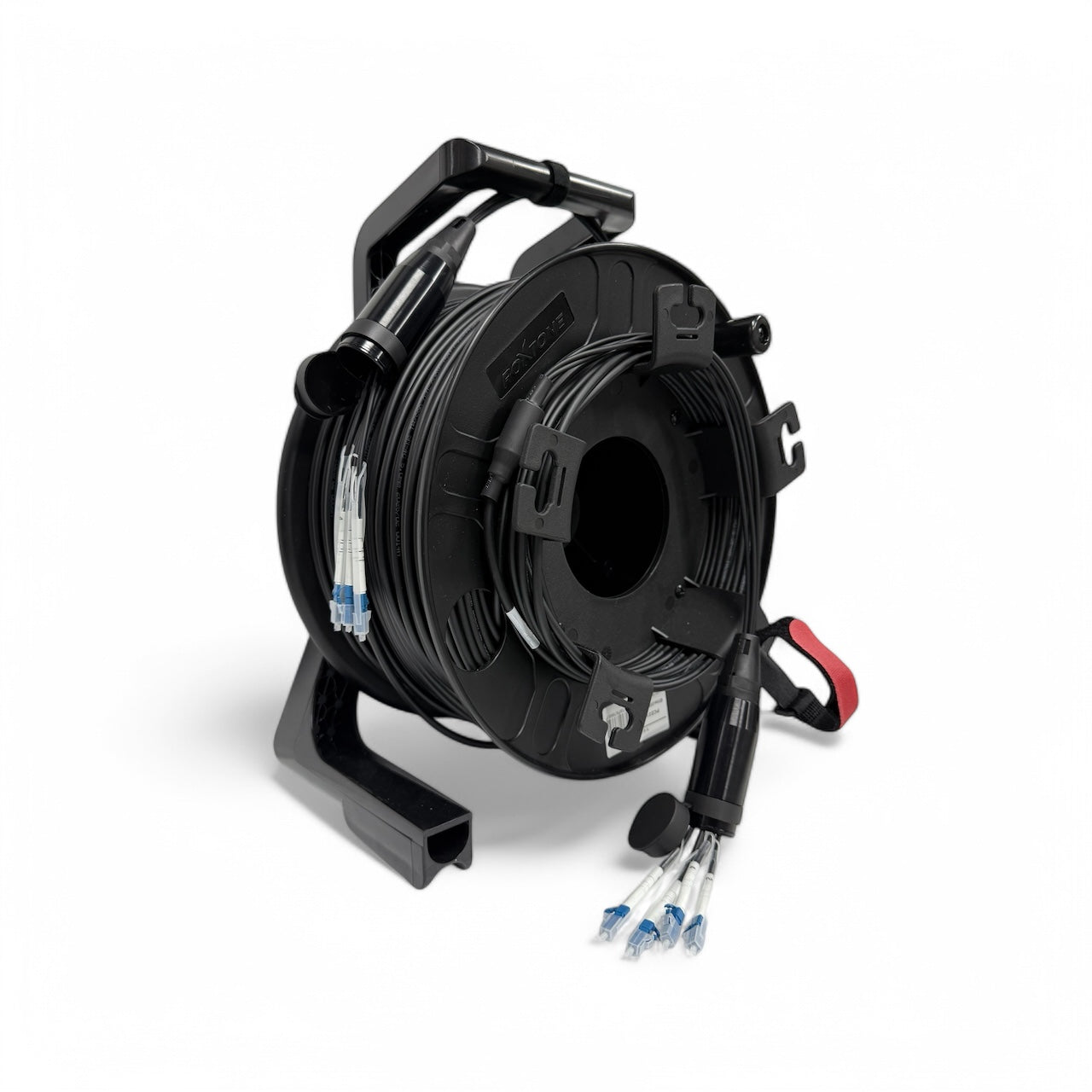 4-Core Single-Mode Armored Tactical Fiber Optic Cable LC-LC, TPU, Black