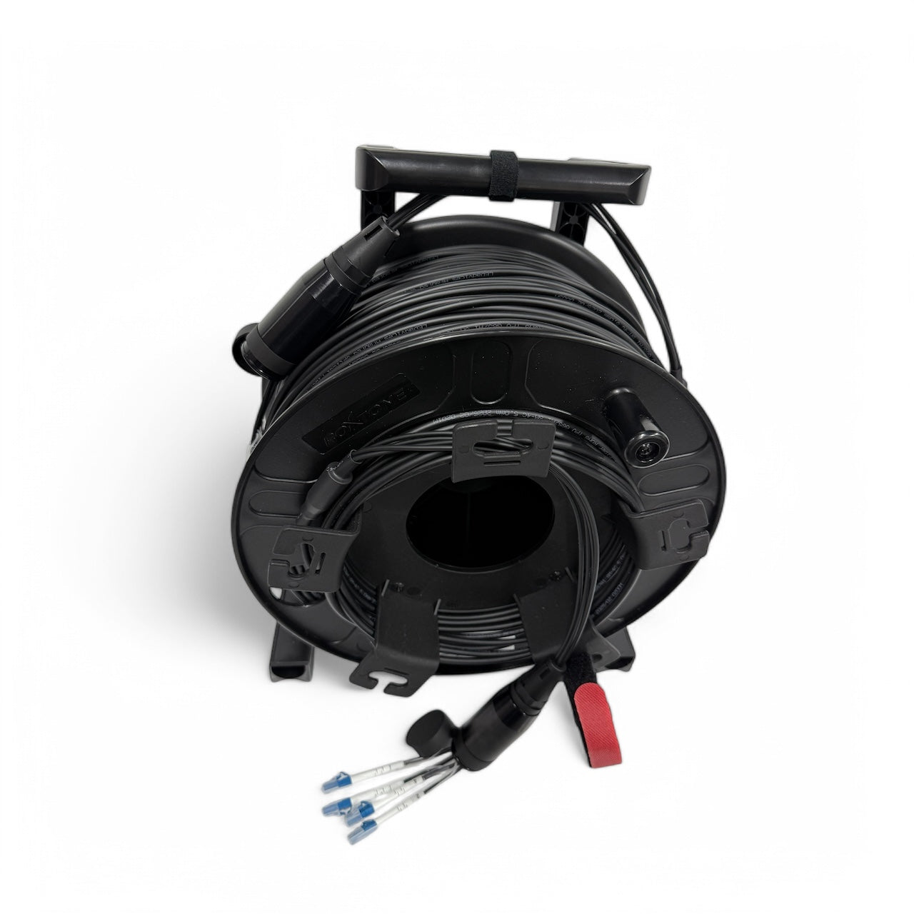 4-Core Single-Mode Armored Tactical Fiber Optic Cable LC-LC, TPU, Black