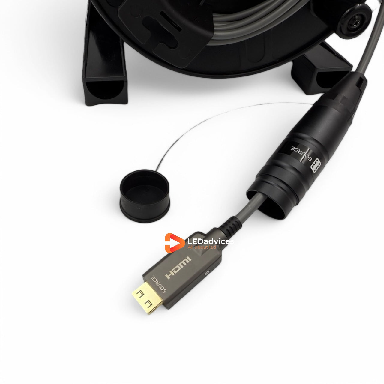 K-LOCK 8K HDMI 2.1 Active Optical Cable – Armored, 48Gbps, 150m Long, HDR10, HDCP2.3 Supported