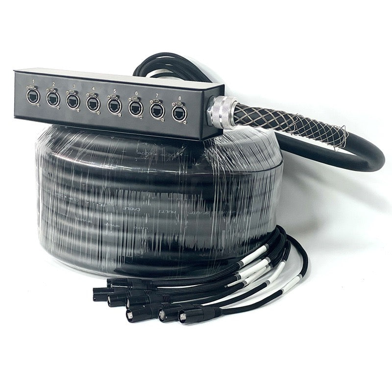 4/6/8 Multi-Channel CAT6 Snake Cable For AV Event SF/UTP Double Shield Multi-Stranded Pure Copper RJ45 Gigabits LED Screen