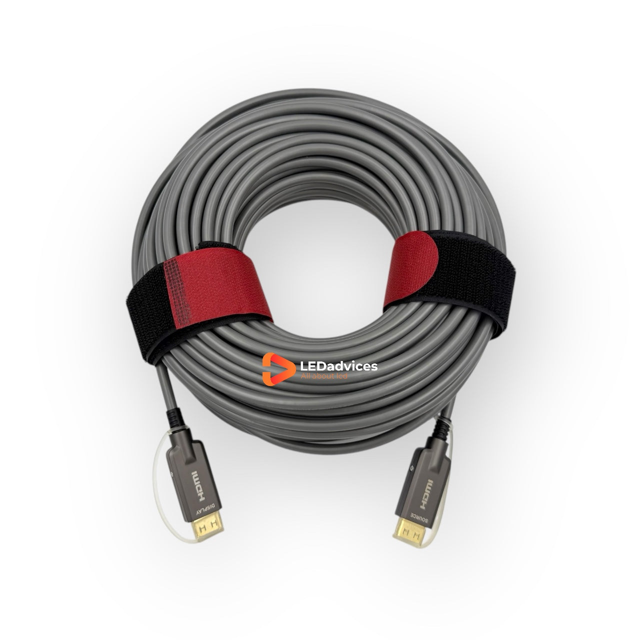 K-LOCK 8K HDMI 2.1 Active Optical Cable – Armored, 48Gbps, 150m Long, HDR10, HDCP2.3 Supported