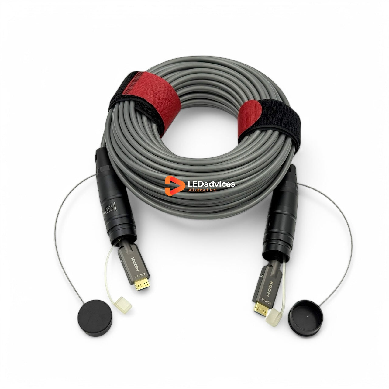 K-LOCK 8K HDMI 2.1 Active Optical Cable – Armored, 48Gbps, 150m Long, HDR10, HDCP2.3 Supported