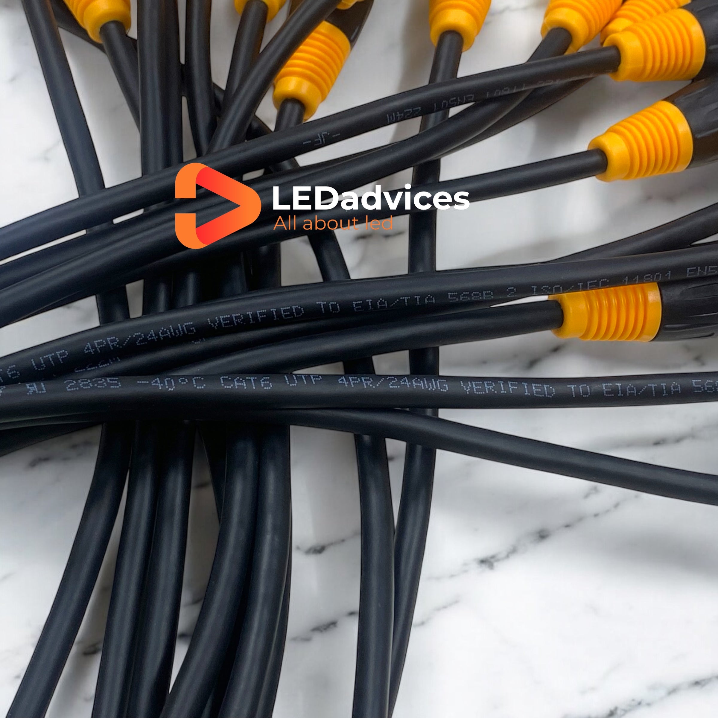 0.8m/1.2m 10pcs 24AWG CAT6 Soft & Flexible Ethernet Cable For LED Display